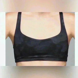 lululemon ink blot bra black with grey size 6